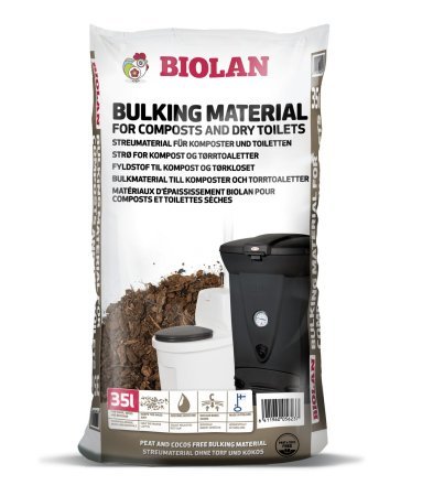 Biolan bulking material for composts and dry toilets